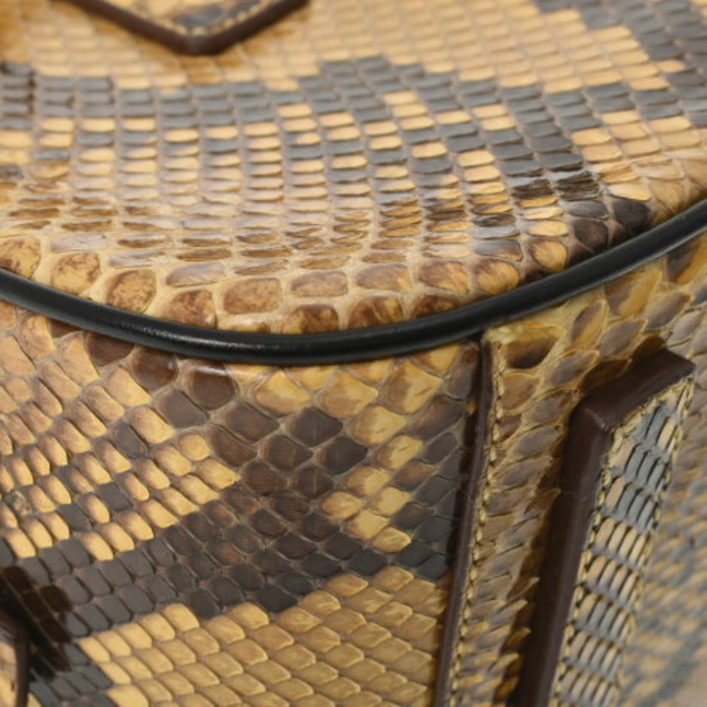 Prada Brown Python Handbag - image 8